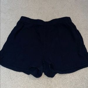 Black cotton shorts